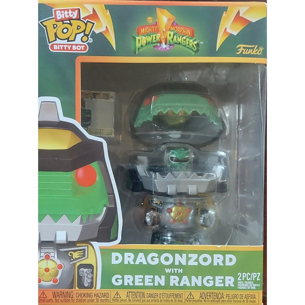 Funko Bitty Pop!  Bitty Bot - Power Rangers Dragonzord With Green Ranger (2 Pc)
